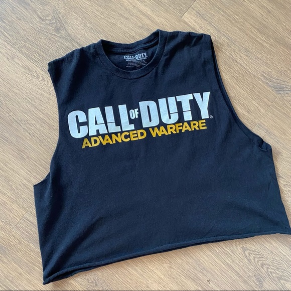 Call Of Duty Black Cropped Muscle Tee Size L - Picture 6 of 6